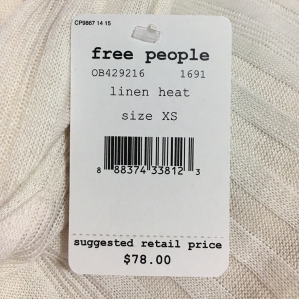 NWT Free People Creme Tunic XS - Picture 3 of 3